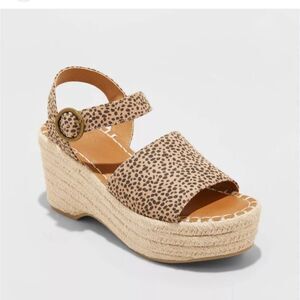 Universal Thread Morgan Espadrille Wedge Sandals NWT